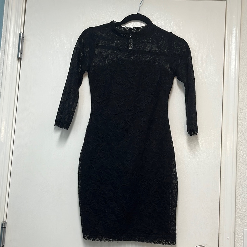 Black lace dress